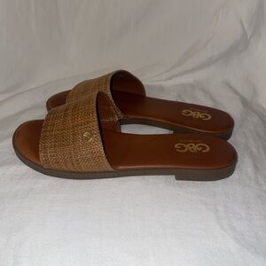 Gianni Bini Women's Tan Slide Sandals